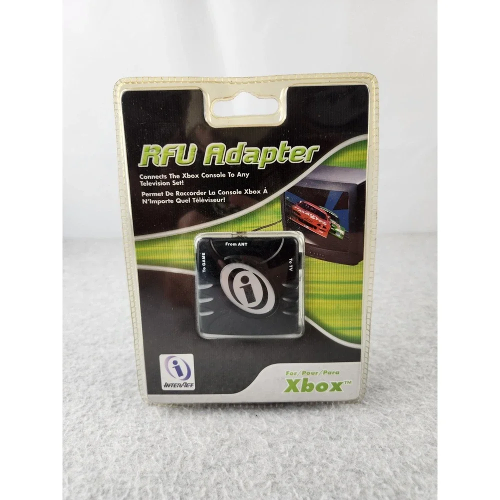 Vintage Sealed RFU Adapter Connects Xbox Console to Television Set TV Connector